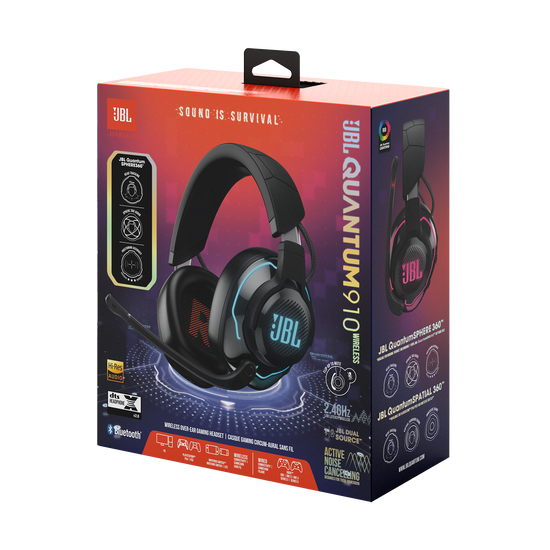JBL Quantum 910 Wireless | Wireless over-ear performance gaming headset  with head tracking-enhanced, Active Noise Cancelling and Bluetooth