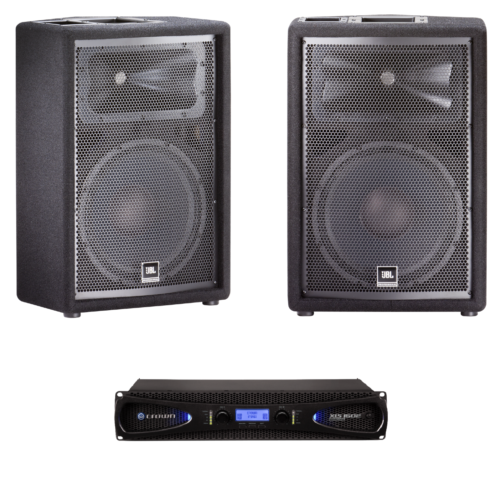 JBL JRX212 (Pair) + Crown XLS 1502