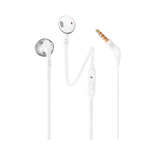 JBL Tune 205 - Chrome - Earbud headphones - Hero image number null