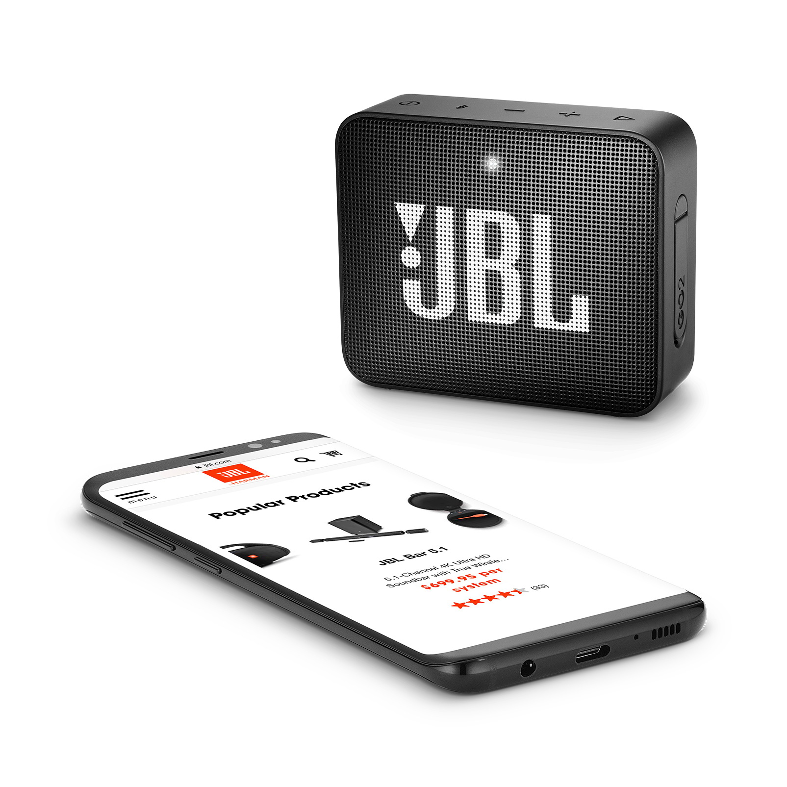 JBL Go 2 Portable Bluetooth Waterproof Speaker Color Blue *GO2BLU 