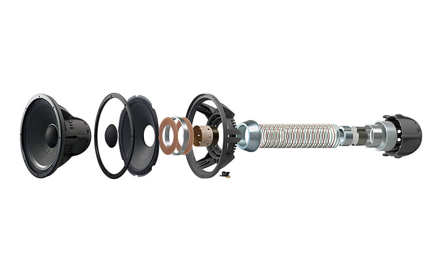 Project Everest DD67000 Dubbele 15-inch (380 millimeter) drielaagse (pure pulplagen over en onder een kern van schuiminjectie) sandwichconuswoofers. - Afbeelding