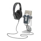 AKG Podcaster Essentials - Black / Gray - Audio Production Toolkit: AKG Lyra USB Microphone and AKG K371 Headphones - Hero