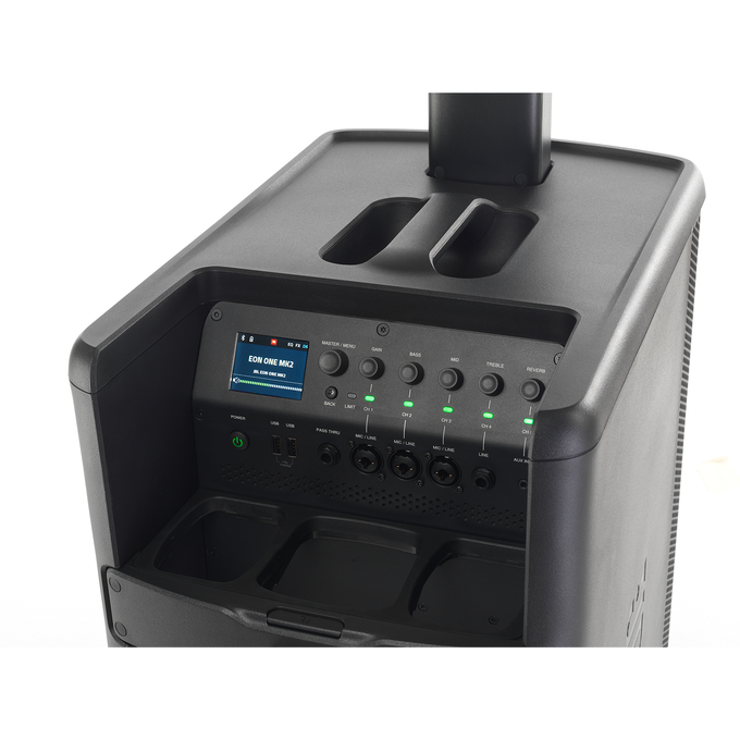 JBL EON ONE MK2 (B-Stock) - Black - All-In-One, Battery-Powered Column PA with Built-In Mixer and DSP - Detailshot 4 image number null
