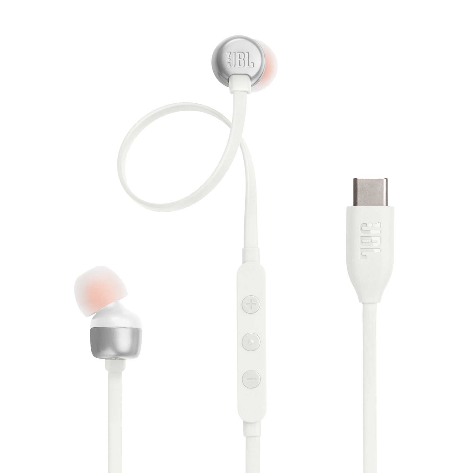 JBL Tune 310C USB - White - Wired Hi-Res In-Ear Headphones - Hero image number null