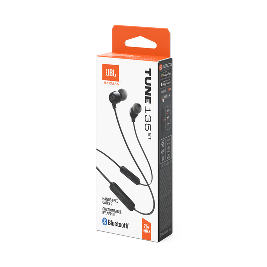 JBL ワイヤレスイヤホン ブラック JBL Tune 135BT | Wireless In-Ear headphones