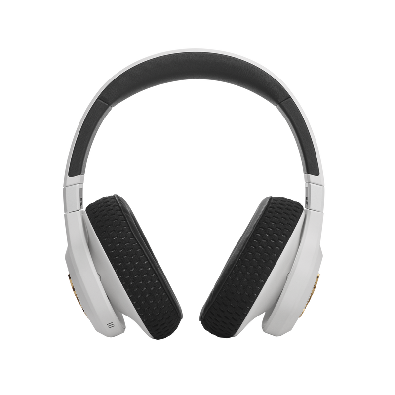 UA Project Rock Over-Ear Training Headphones - Engineered by JBL - White - Over-Ear ANC Sport Headphones - Front image number null