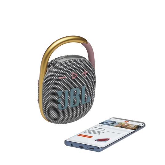 JBL Clip 4 - Grey - Ultra-portable Waterproof Speaker - Detailshot 1 image number null