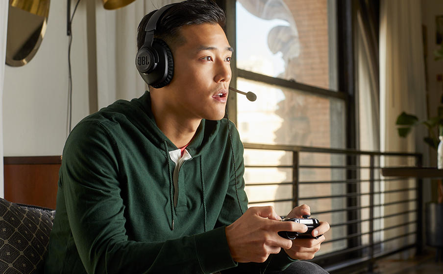 JBL Quantum 100X Console Wired over ear gaming headset with a
