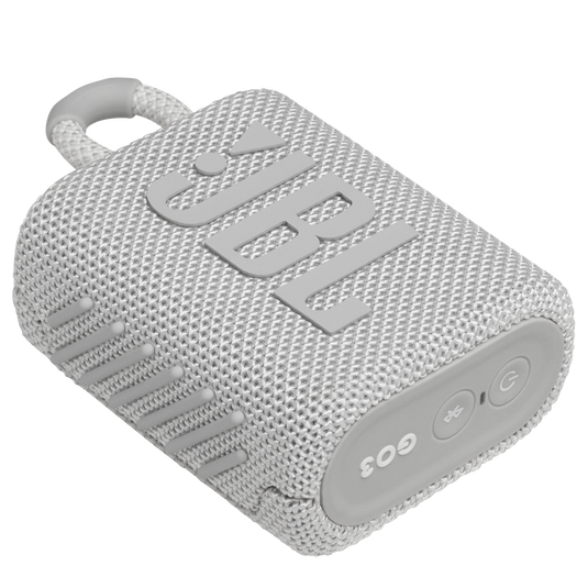 JBL Go 3 - White - Portable Waterproof Speaker - Detailshot 3 image number null