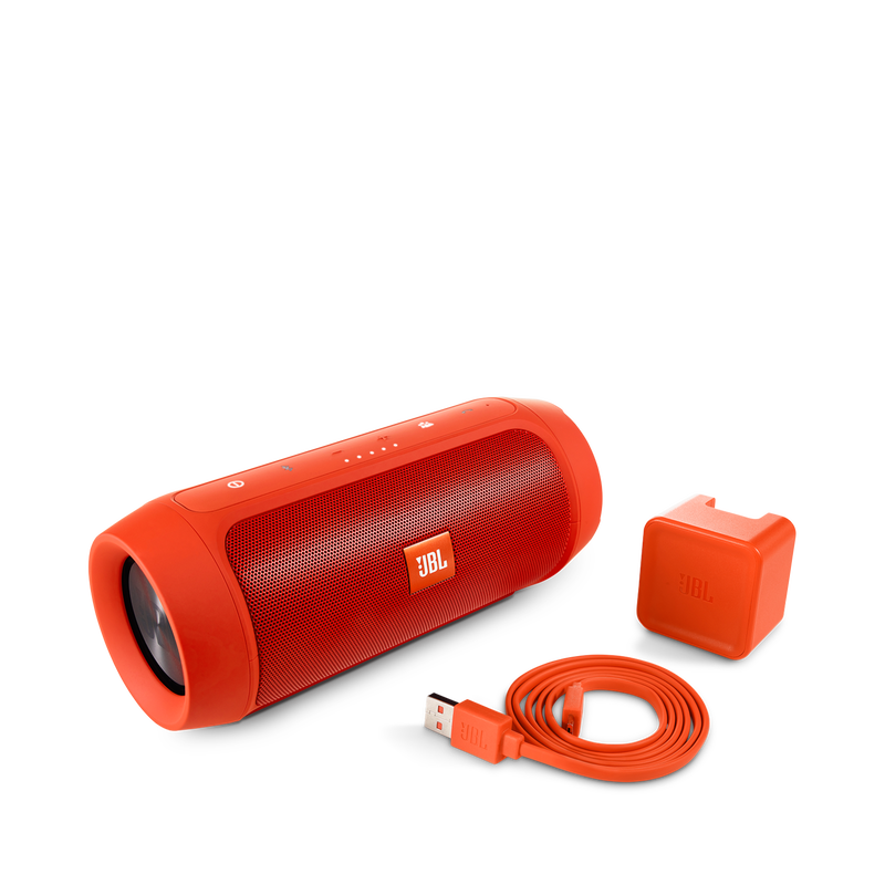 JBL Charge 2+ - Orange - Splashproof Bluetooth Speaker with Powerful Bass - Detailshot 6 image number null