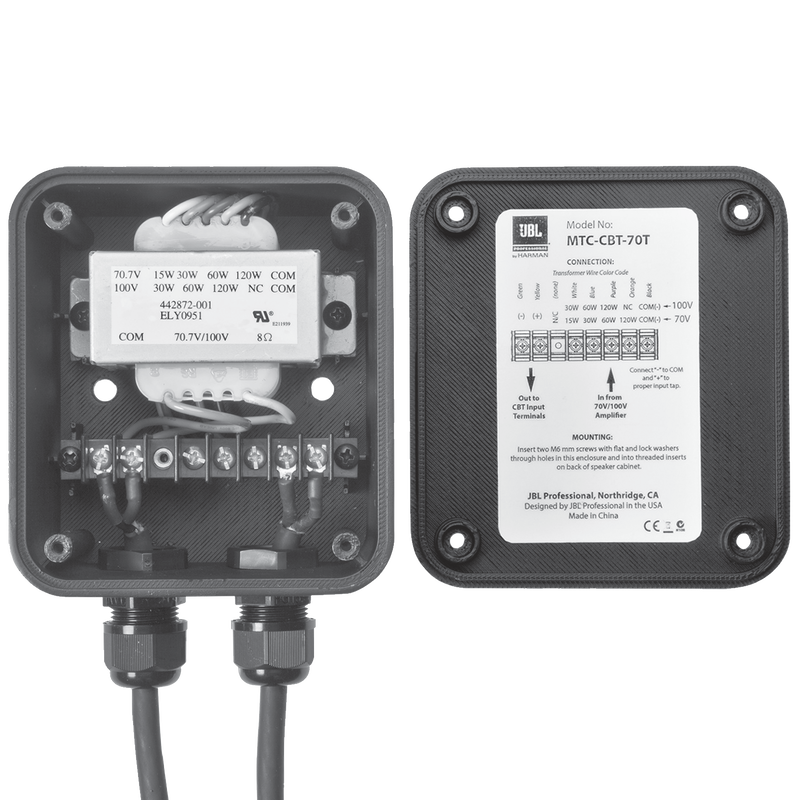 JBL MTC-CBT-70T - Black - Bolt-On Transformer Module for CBT 70 Models - Hero image number null