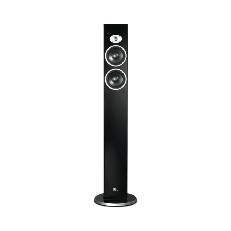CST56 - Black - Two-way, dual 5" (130mm) Cinema Sound floorstanding loudspeaker - Front image number null