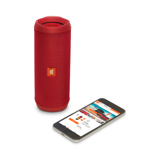 JBL Flip 4 - Red - A full-featured waterproof portable Bluetooth speaker with surprisingly powerful sound. - Detailshot 2 image number null