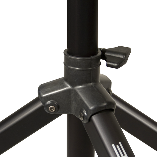 JBL Tripod Stand (Manual Assist) - Black - Aluminum Tripod Speaker Stand with Secure Locking Pin and 150 lbs Load Capacity - Detailshot 2 image number null