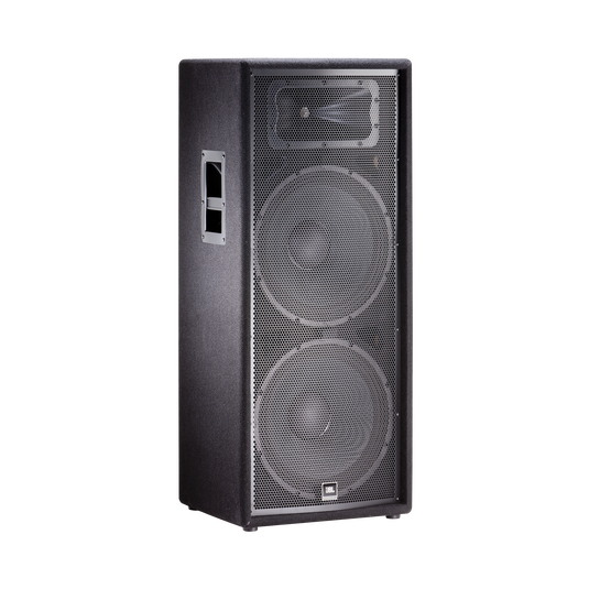JBL JRX225 (B-Stock) - Black - Dual 15" Two-Way Sound Reinforcement Loudspeaker System - Hero image number null