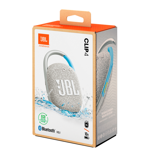 JBL Clip 4 Eco - White - Ultra-portable Waterproof Speaker - Detailshot 5 image number null