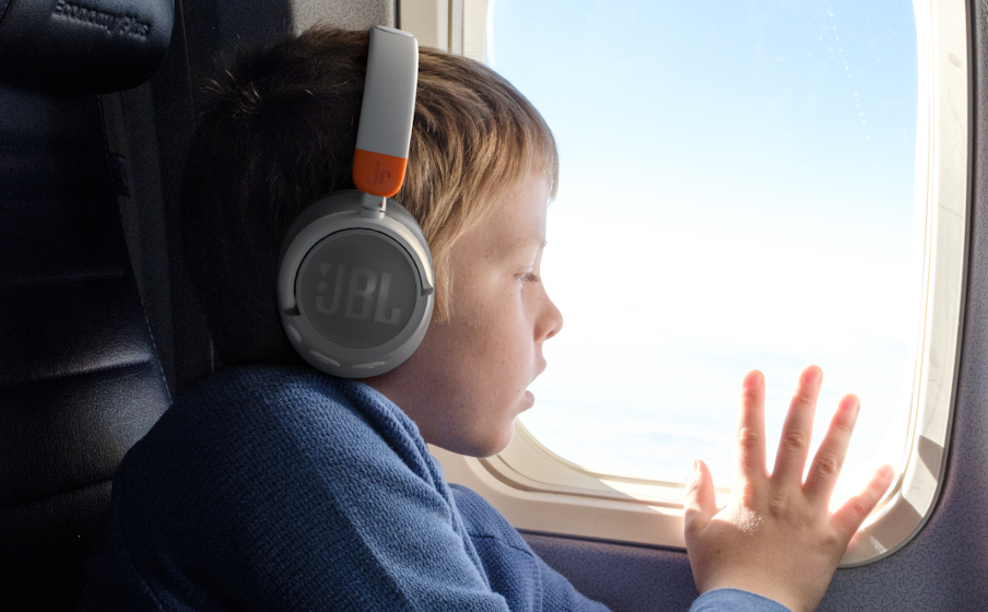 JBL Jr 460NC Kids White Wireless Noise Canceling Over-Ear Headphones