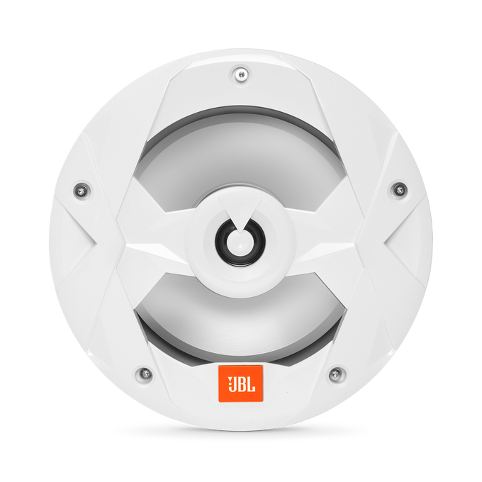 Club Marine MS8LW - White Gloss - 8" (200mm) two-way marine audio speaker with RGB lighting – White - Front image number null