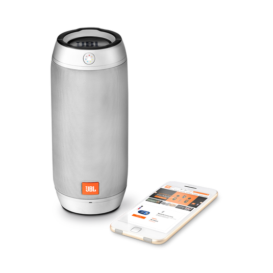 JBL Pulse 2 - Silver - Splashproof portable Bluetooth speaker with interactive light show - Front image number null