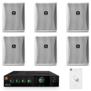 JBL Medium Commercial Space Sound Bundle (White)
