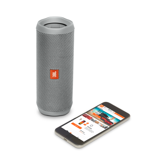 JBL Flip 4 - Grey - A full-featured waterproof portable Bluetooth speaker with surprisingly powerful sound. - Detailshot 2 image number null