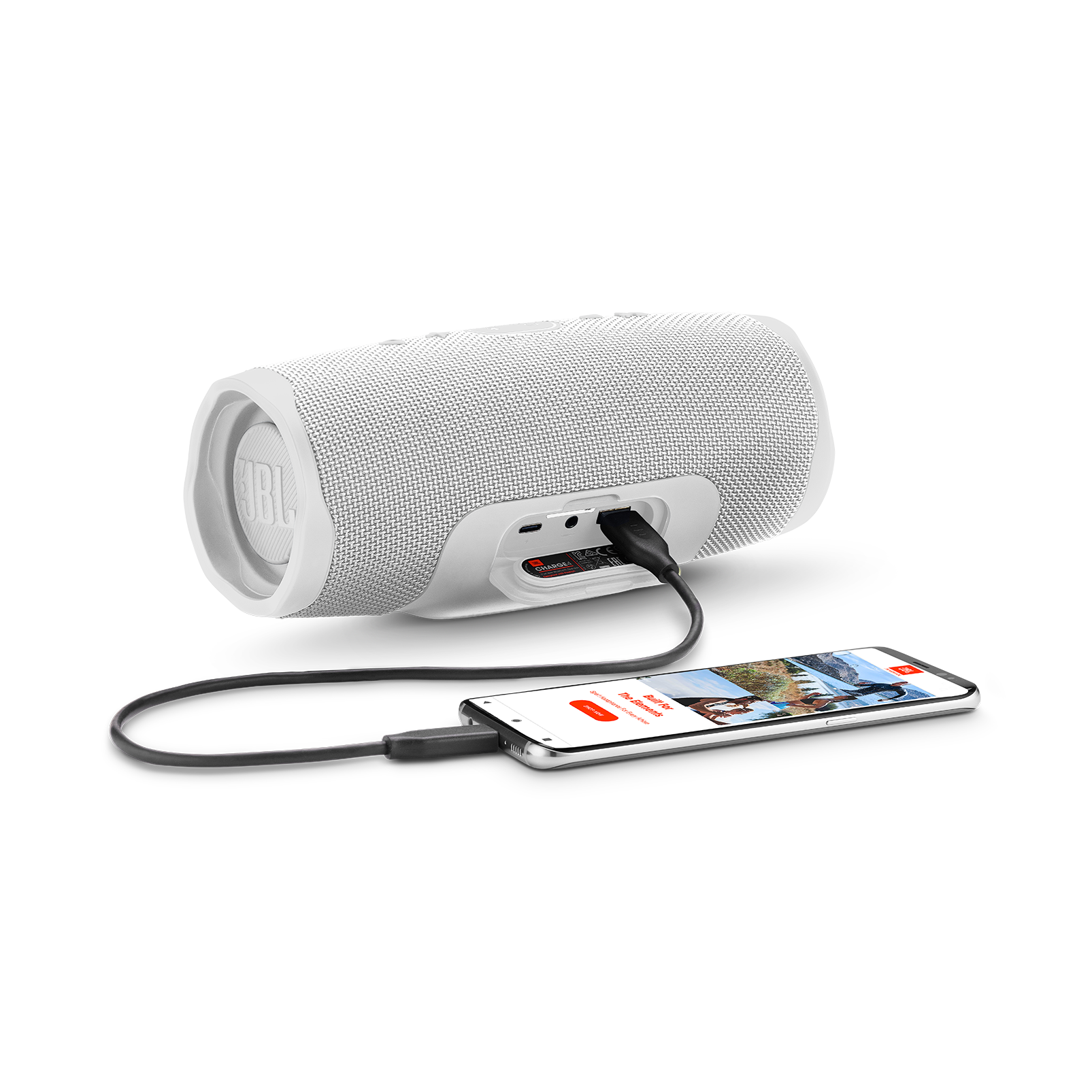 高音質】JBL CHARGE 4 Bluetoothスピーカー (ホワイト) Amazon.co.jp