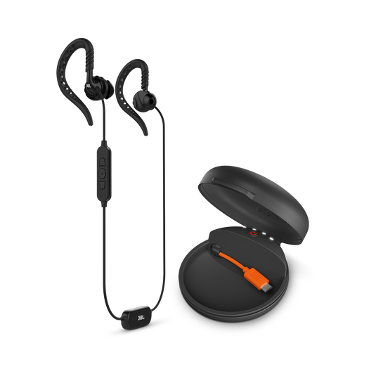 JBL Focus 700 In Ear Wireless Sport Headphones with charging case