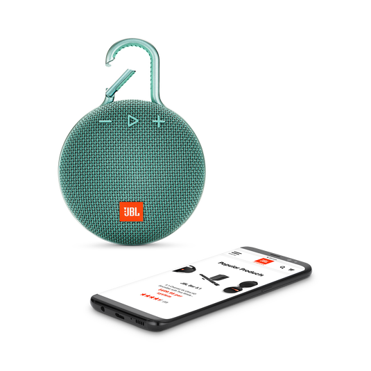 JBL Clip 3 - River Teal - Portable Bluetooth® speaker - Detailshot 1 image number null