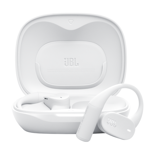 ★美品★JBL SENSE LITE ワイヤレスイヤホン ホワイト JBL Sense Lite | True Wireless Open-ear Headphones