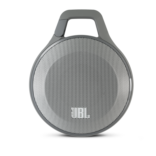 JBL Clip - Grey - Ultra portable rechargeable Bluetooth speaker with carabiner - Front image number null
