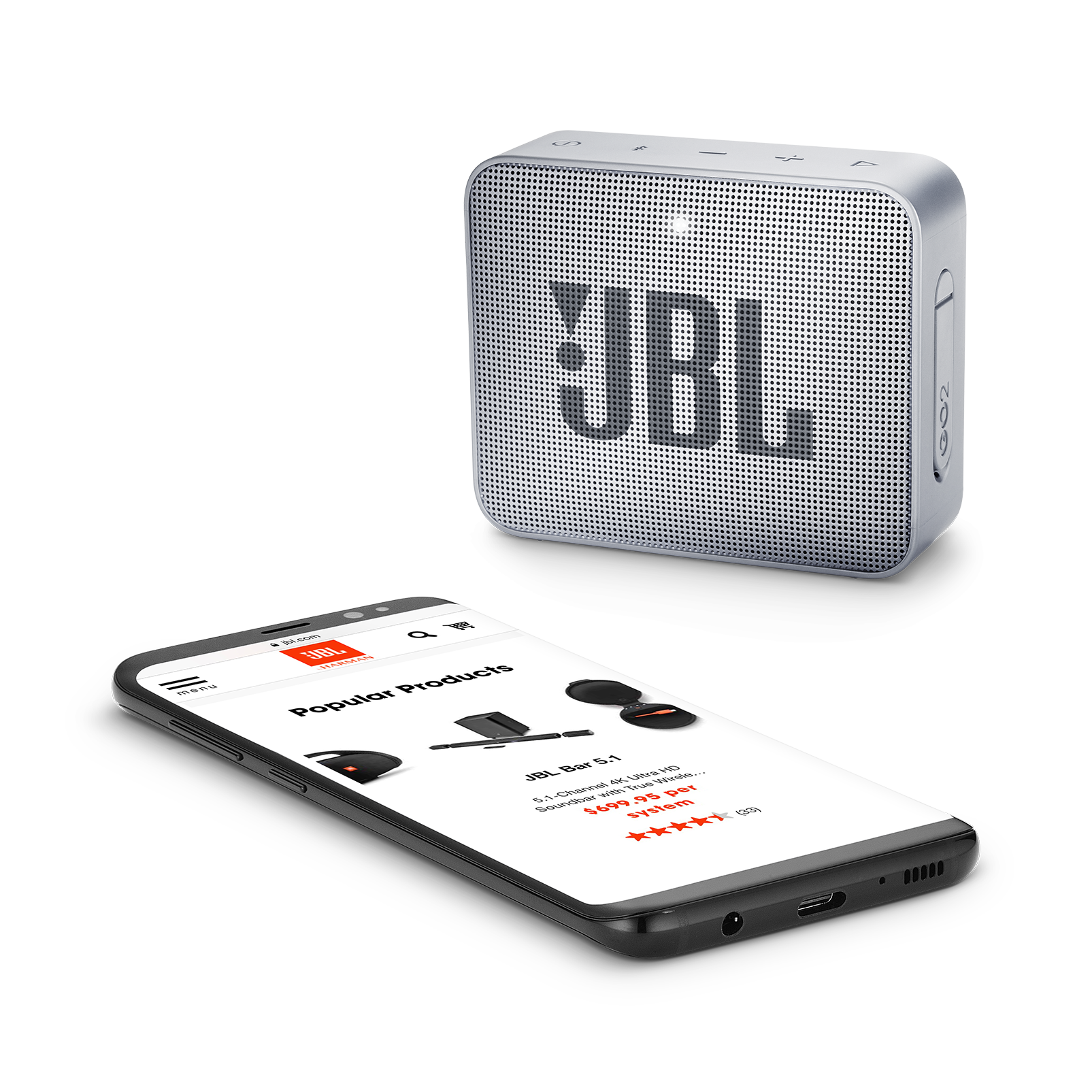 JBL GO 2 Portable Waterproof Portable Bluetooth Speaker Red 