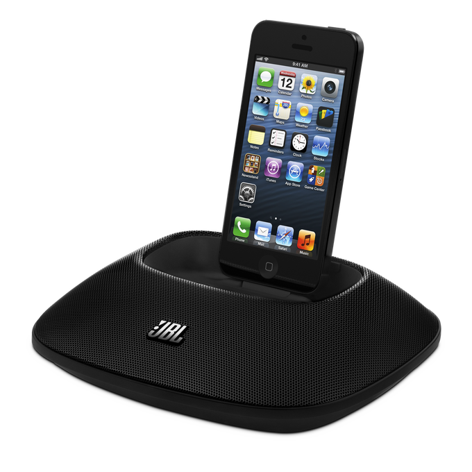 JBL OnBeat Micro - Black - High-performance AirPlay wireless loudspeaker docking station for iOS devices - Hero image number null