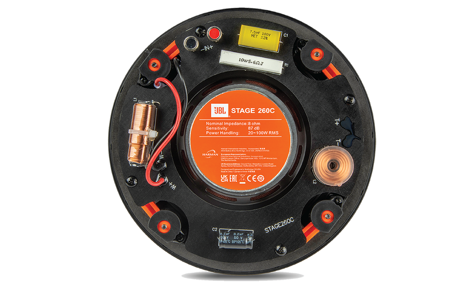 Stage 260C Premium air-core inductors and mylar cap capacitor crossover network components ensure that sound remains dynamic at all listening levels. - Image