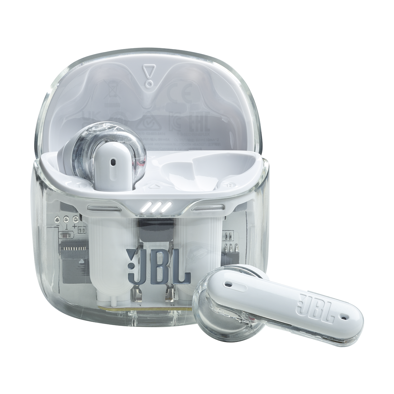 JBL TUNE FLEX GHOST ワイヤレスイヤホン bluetooth 2ウェイ装着/ノイズキャンセリング/IPX4/ホワイト/JB JBL Tune Flex Ghost Edition