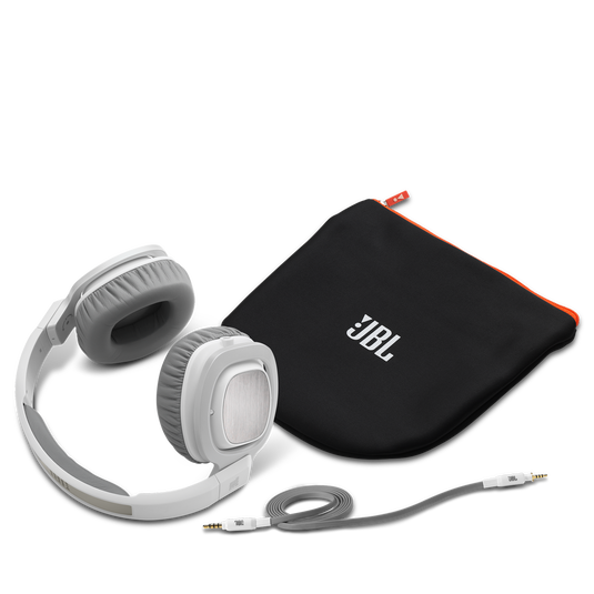 J88 - White - Premium Over-Ear Headphones with Rotatable Ear-cups - Detailshot 1 image number null