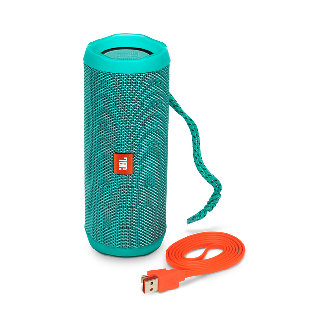 JBL Flip 4 - Teal - A full-featured waterproof portable Bluetooth speaker with surprisingly powerful sound. - Detailshot 1 image number null