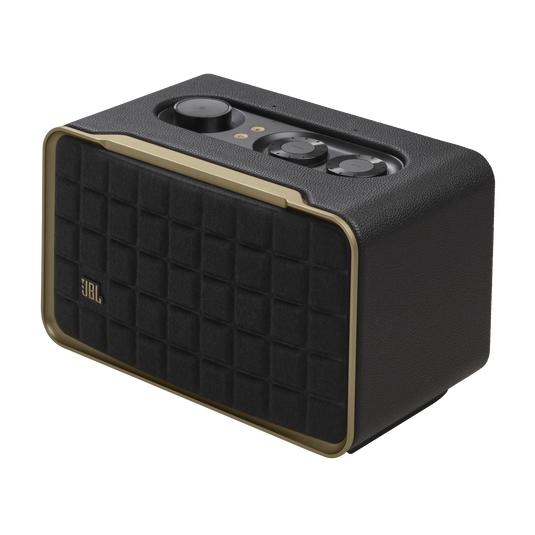 JBL Authentics 200 - Black - Smart home speaker with Wi-Fi, Bluetooth and Voice Assistants with retro design - Detailshot 2 image number null