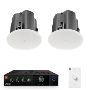 JBL Small Commercial Space Sound Bundle (White)