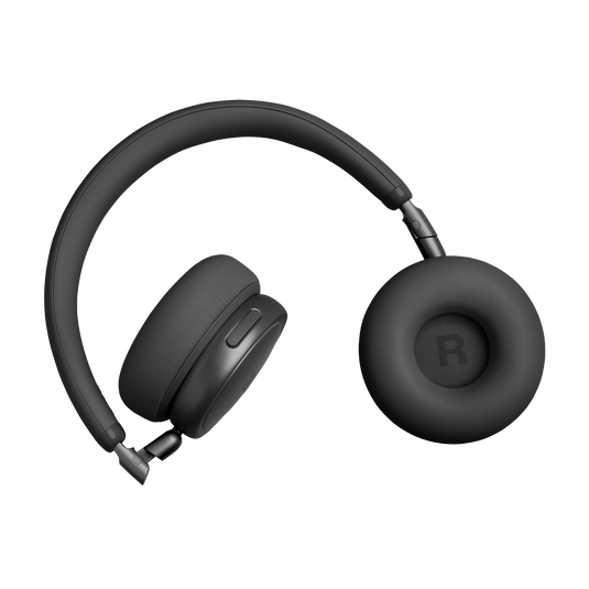 Jbl live 680nc črne slušalke zložena zasnova in mehke ušesne blazinice