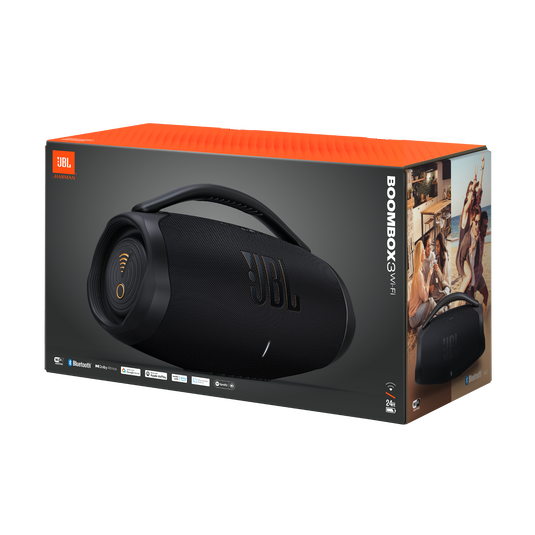 JBL Boombox 3 Wi-Fi - Black - Powerful Wi-Fi and Bluetooth portable speaker - Detailshot 7 image number null