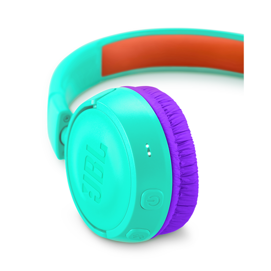 JBL JR300BT - Teal - Kids Wireless on-ear headphones - Detailshot 2 image number null