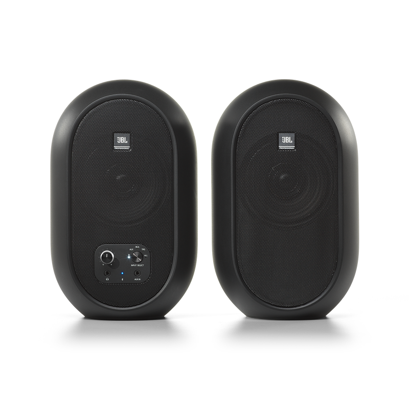 JBL 104-BT (Pair) - Black - Compact Desktop Reference Monitors with Bluetooth - Hero image number null