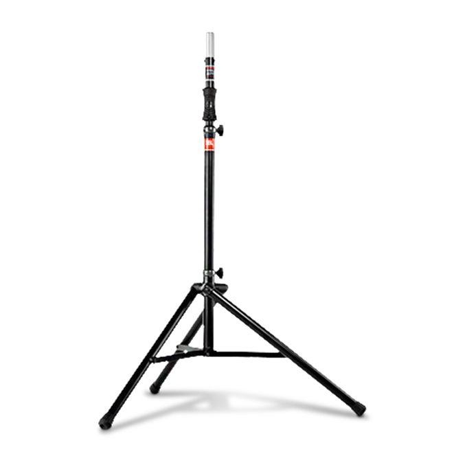 JBL Tripod Stand (Gas Assist) (B-Stock) - Black - Lift-assist Aluminum Tripod Speaker Stand with Integrated Speaker Adapter - Hero image number null