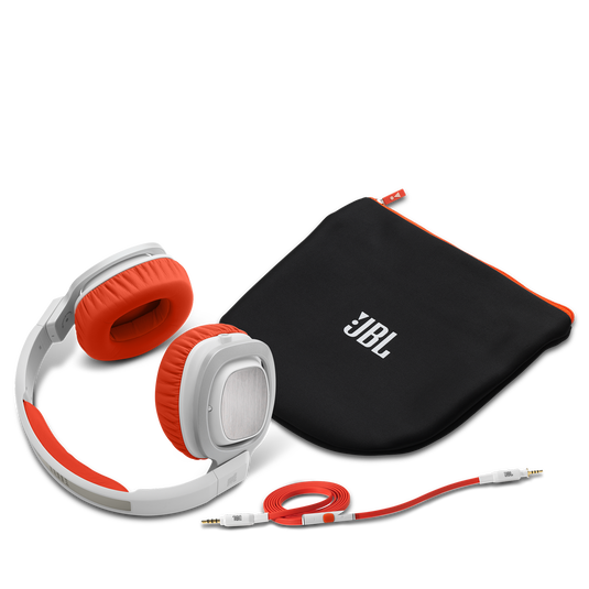 J88i - Orange / White - Premium Over-Ear Headphones for Apple Devices - Detailshot 1 image number null