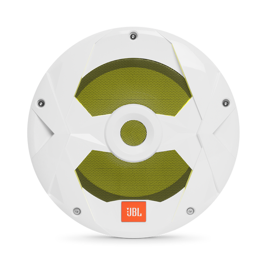 Club Marine MS10LW - White Gloss - 10" (250mm) marine audio subwoofer with RGB lighting – White - Detailshot 2 image number null