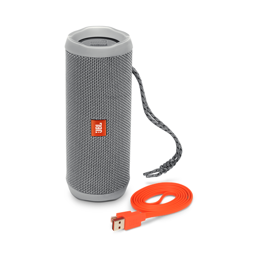 JBL Flip 4 - Grey - A full-featured waterproof portable Bluetooth speaker with surprisingly powerful sound. - Detailshot 1 image number null