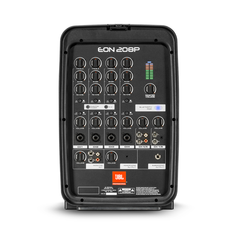 JBL EON208P - Black - Portable 8 in. 2-Way PA with Powered 8-Channel Mixer and Bluetooth® - Detailshot 1 image number null