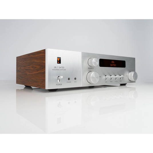 JBL SA750 - Teak - Streaming Integrated Stereo Amplifier – Anniversary Edition - Hero image number null