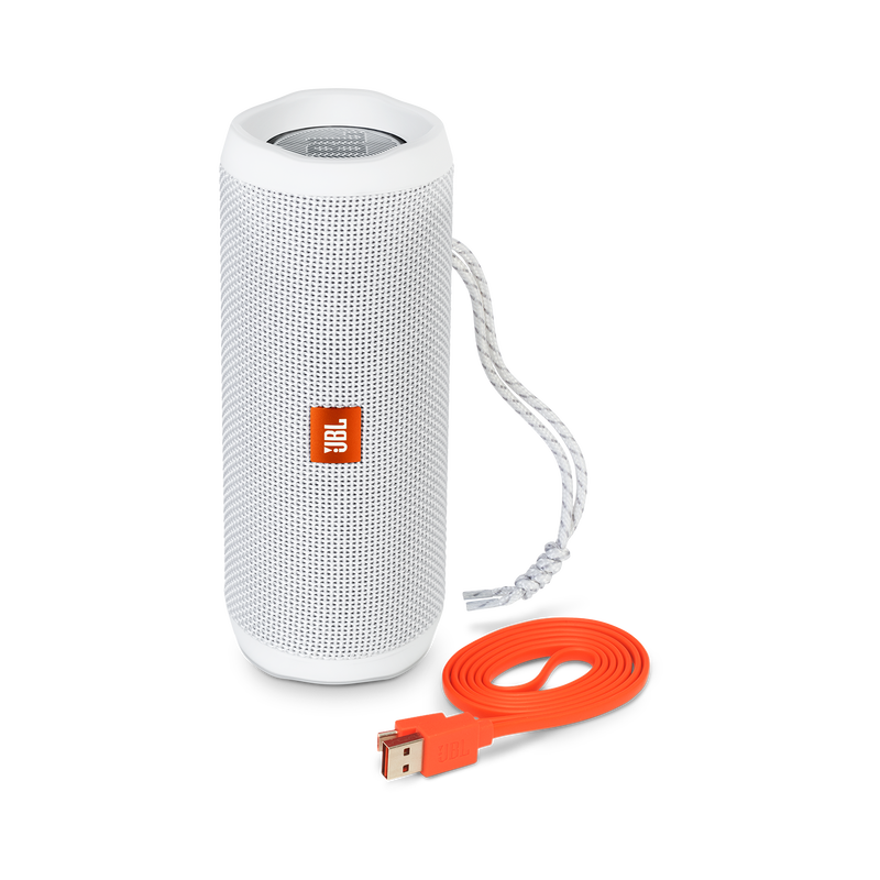JBL Flip 4 - White - A full-featured waterproof portable Bluetooth speaker with surprisingly powerful sound. - Detailshot 1 image number null