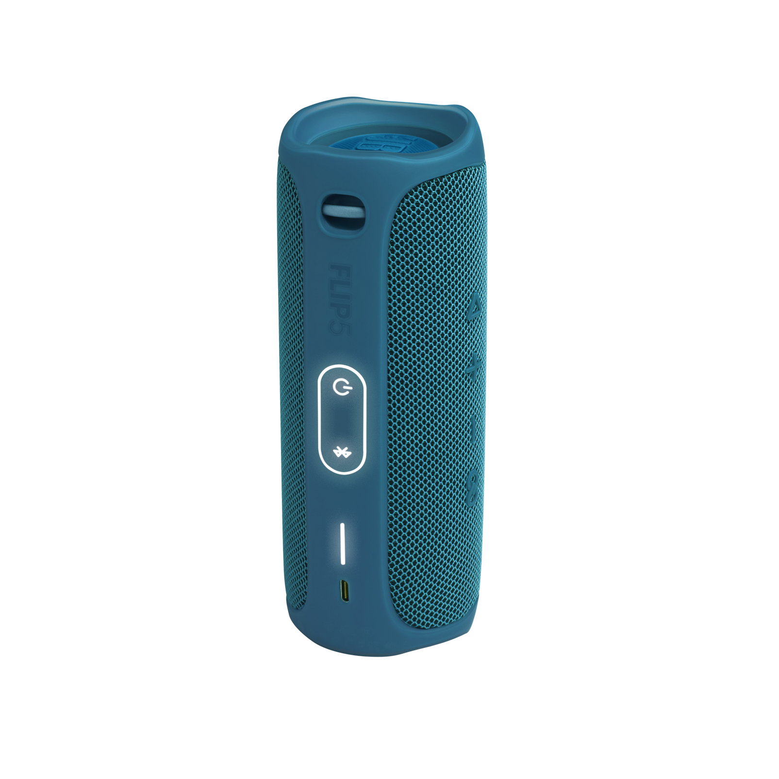Composée à 90% de plastique recyclé Étanchéité IPX7 pour piscine et plage Couleur : Bleu océan Enceinte Bluetooth portable JBL Flip 5 Eco Son signature JBL 